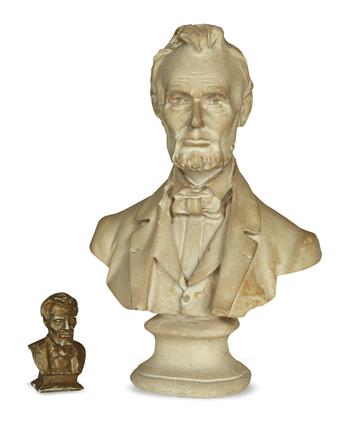 (SCULPTURE.) Group of 6 small early Lincoln busts.